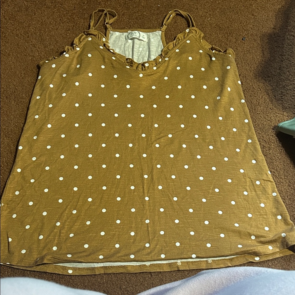 Maurices Brown Polka Dot Camisole